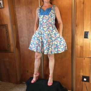 Floral swing dance dress